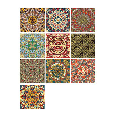

10 PcsSet Self Adhesive Tile Stickers Art Decals Removable Wall Sticker Kitchen Backsplash Bathroom Home Tidy Protection