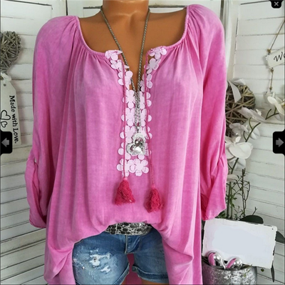 

European&American ladies blouse with comfortable lace lace