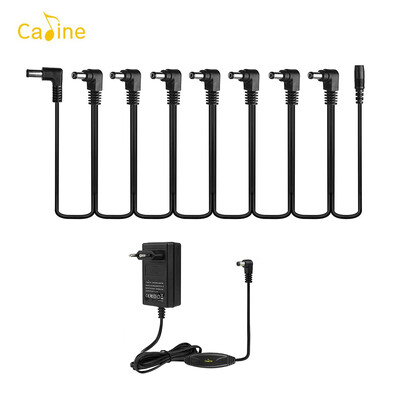 

Caline CP-07 Guitar Effects Power Supply Adapter DC 9V 2A with Output Cable Filter 8-Way Topology Cable