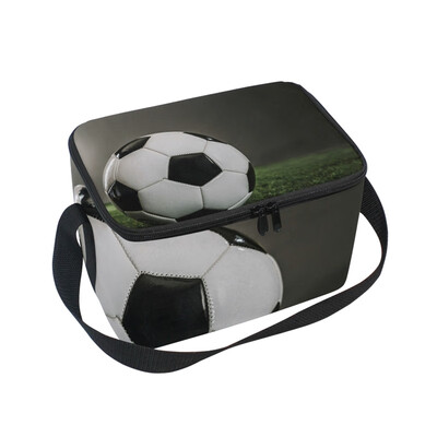

ALAZA Lunch Box Insulated Football Pattern Lunch Bag Large Cooler Tote Bagfor Men Women