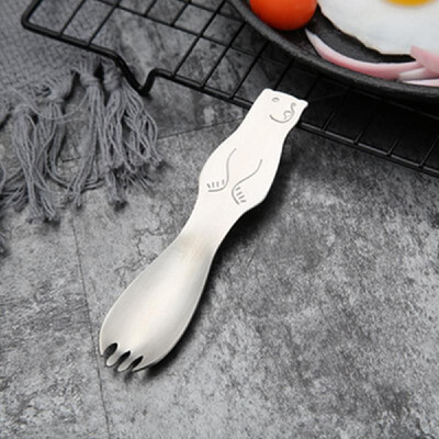 

Cute 304 Stainless Steel Fork Spoon Cartoon Polar Bear Pattern Dessert Coffee Tea Party Supplies Small Gift