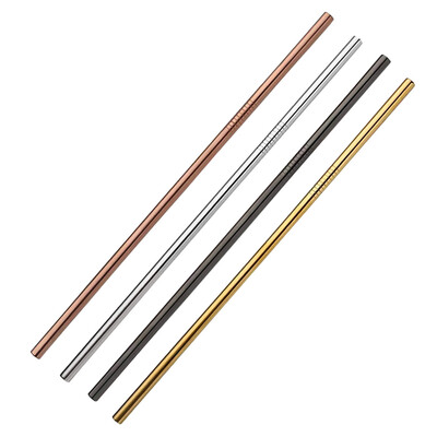 

4pcs Multicolor 105inch Reusable Drinking Straws Eco-friendly Stainless Steel Straight Straws Random Color