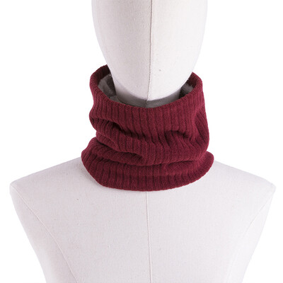 

Men Women Ribbed Knit Ring Scarves Furry Faux Fur Solid Color Winter Tube Snood Scarf Neck Warmer Neckerchief