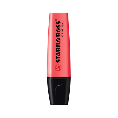 

STABILO Boss BOSS Highlighter Red 7040 Candy Color Fluorescent Marking Student Color Focusing is not easy to dry