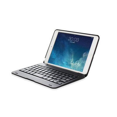 

iPad mini tablet external Bluetooth keyboard mini123 with flip back shell imitation aluminum bluetooth keyboard