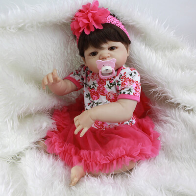 

Collectible 23 Inch Reborn Dolls With Curly Hair Lifelike Full Body Silicone Princess Doll Baby Toys For Girls Kid Birthday Gift