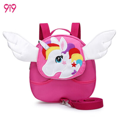 

9i9 long love for children anti-lost package kindergarten small class baby early education bag new cartoon backpack 1900029 small Pegasus pink
