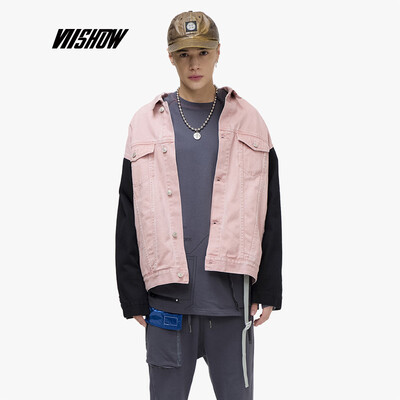 

Weixiu viishow 2019 spring new jacket mens jacket youth tide brand cardigan jacket JC1052191 light pink M