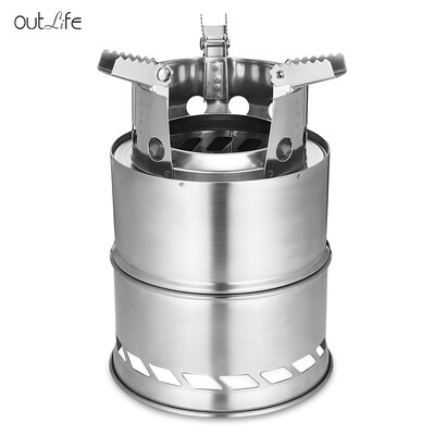 

Outlife Stainless Steel Detachable Outdoor Firewood Stove with Pouch