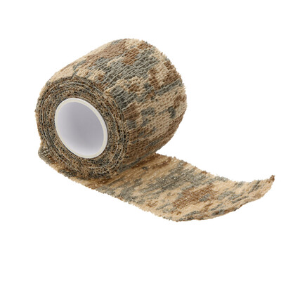 

1 Roll Reusable Outdoor Military Camouflage Hunting Camping Cycling Wrap Elastic Stealth Tape 5CMx45M