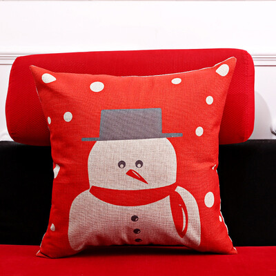 

Cotton&Linen Pillowslip Sofa Car Bed Chair Cushion Pillow Pillowcase of Colourful Christmas Series