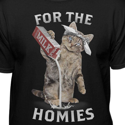 

for The Homies Cat Pouring Milk T-Shirt