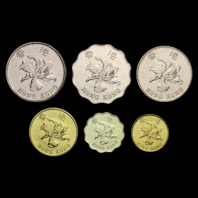 

6 PCS Set HongKongs Reunion With Its Motherland 1997 Commemorative Coins