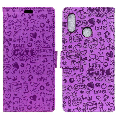 

MOONCASE Alcatel 5v Little Witch Leather Case - Purple