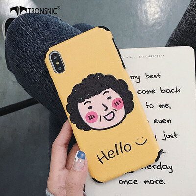 

TRONSNIC Cute Cartoon Grandpa Phone Case for iPhone 7 8 Plus Relief Grandma Case Yellow Silicone Cover