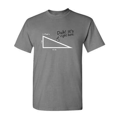 

FIND X Funny Math Algebra Geometry Joke - Mens Cotton T-Shirt