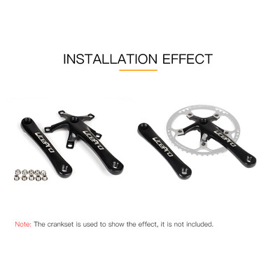 

Bike Cycling Bicycle 170MM Crank Arm Set Folding Bike Crank BCD 130MM Five Square Holes Crankset Bike Accessories