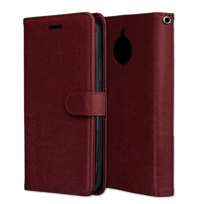 

MOONCASE Motorola Moto E4 Plus 3 Card Photo Frame Holster - Brown