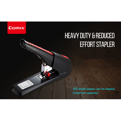 

Comix Heavy Duty Manual Desktop Stapler Reduced Effort 100 sheets Capacity Stationery for Business Office School Students Supplies