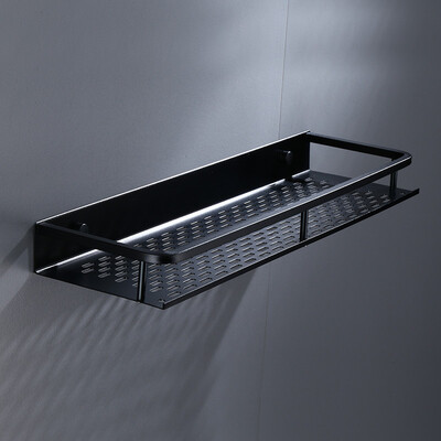 

Hu Xiansen free punching bathroom rack kitchen bathroom vanity shelf black wall hanging storage bathroom rack