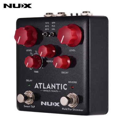 

NUX ATLANTIC Delay & Reverb Guitar Effect Pedal Dual Footswitch 3 Delay Effects 3 Reverb Effects Supports Tap Tempo Shimmer Functi