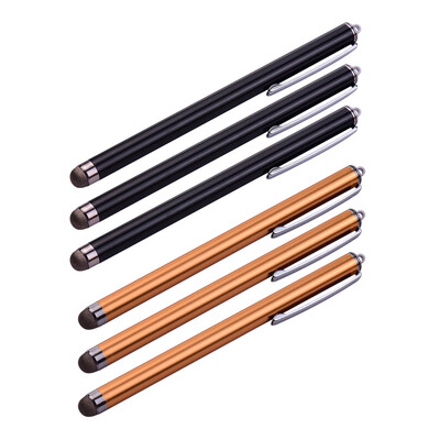 

135cm 53in Universal Capacitive Stylus Pens for TouchScreens Cellphone Tablet with Fiber Tips Bundle of 6pcs 6Silver