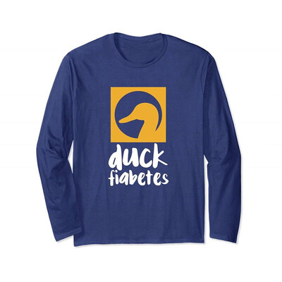 

Funny Diabetic Duck Fiabetes Long Sleeve T-Shirt