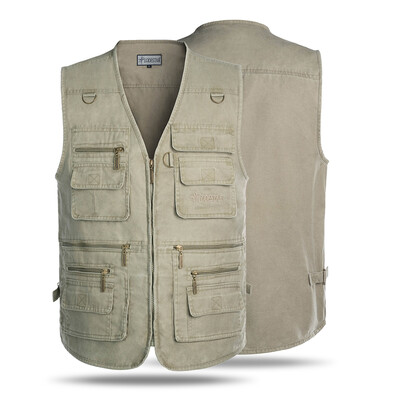 

Outdoor Fishing Waistcoat Sleeveless Zipper Fishing Jacket Multi-pockets Hunting Photography Hiking Climbing Fishing Vest for Men