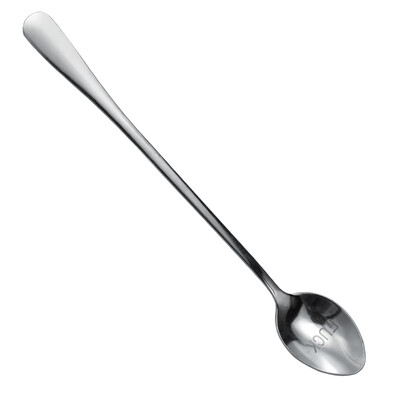 

Custom Stamped Engraved Stainless Steel Long Handle Ladle Personalized Coffee Milk Stir Spoon with Lettering for Gifts