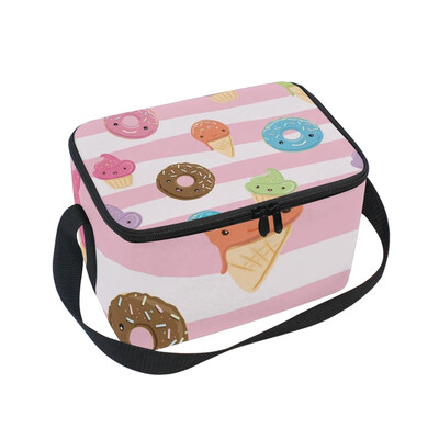 

ALAZA Lunch Box Insulated Lunch Bag Large Cooler Pattern With Sweets Tote Bag