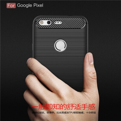 

Phone Case For Google Pixel 2XL Dirt-Resistant Plain Carbon Fiber Soft Matte Business Phone Case For Google Pixel 2