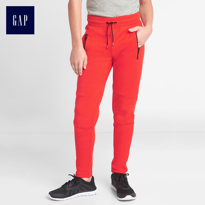 

GAP flagship store boy GapFit series comfortable zipper basic sports trousers 867064 post red L