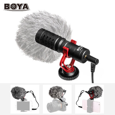 

BOYA BY-MM1 Mini Cardioid Microphone Metal Electret Condensor Video Mic 35mm Plug for iPhone 6 6plus for Samsung Huawei Smartpho