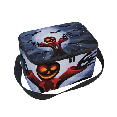 

ALAZA Lunch Box Insulated Lunch Bag Large Cooler Halloween Theme Tote Bag