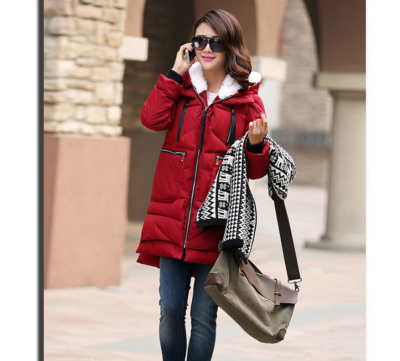 

Parkas Womens cotton coat long coat thick loose coat