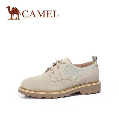 

Camel CAMEL ladies fashion England stitching stitching low-heeled shoes A91054670 apricot 39