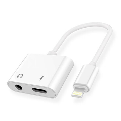 

2 in 1 Lightning to 35MM Audio Adapter for iPhone X 7 8Plus Android 35mm Earphone Lightning Charging Cable Splitter A206