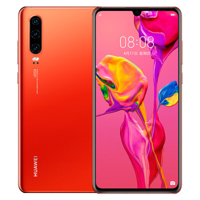 

Chinese version Please be cautious to buy HUAWEI P30 980AI full screen screen fingerprint version mobile 8GB128GB red-orange