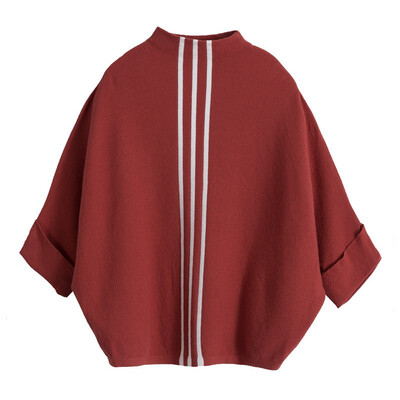 

Fashionable stripe joker Big yards dress sleeveless top