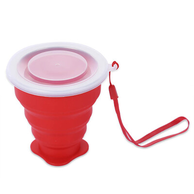 

Outdoor Camping Hiking Mountaineering Silicone Folding Collapsible Cup