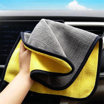 

Shuoji SUOTJIF car wash towel double thickening thick coral fleece cleaning cloth household towel car supplies absorbent towel 1 30cm40cm