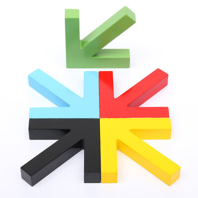 

UpperX Colorful Creative Arrow Wall Mounted Color Painting Wood Hook Hanger Hat Coat Door Clothes Rack For Home Decoration