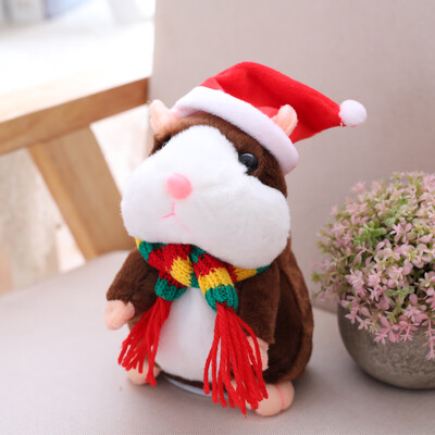 

Electric Smart Little Talking Hamster Record Repeat Stuffed Plush Animal Kids Doll Coffee