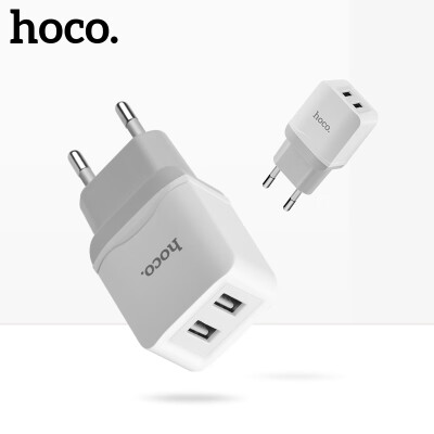 

HOCO 5V24A Universal Dual USB Wall Charger EU Plug Portable for iPhone Samsung for xiaomi mi 8 oneplus Charging Travel Adapter