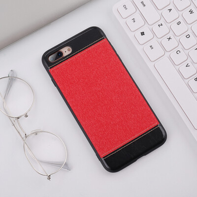 

Phone Case for Apple iPhone 6 Plus 7 8 7 8 Plus Cloth PU Leather Slicing Design Phone Shell Back Cover Mobile Case Covers