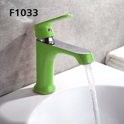 

FRAP Innovative Fashion Style Home Multi-color Bath Basin Faucet Cold&Hot Water Taps Green Orange White bathroom mixer F1031