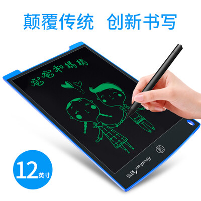 

Good writing handwriting board childrens drawing board graffiti electronic LCD writing board light energy drawing board dust-free small blackboard 12 inches rough handwriting blue