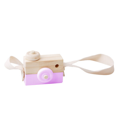 

Super Cute Wooden Camera Toy Hanging Kids Toys Natural Safe Wood Photography Props Home Decor Children Gifts