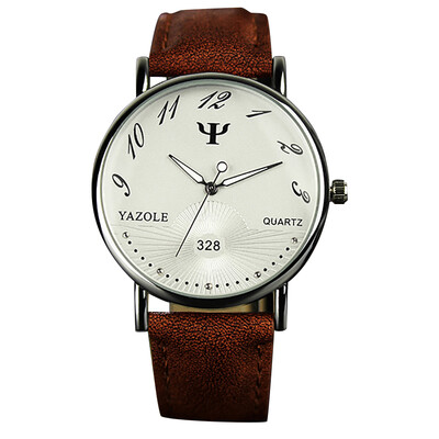 

YAZOLE 328 Quartz Watch Wrist Watch PU Leather Luminous Pointer Business Simple Style Man Watch