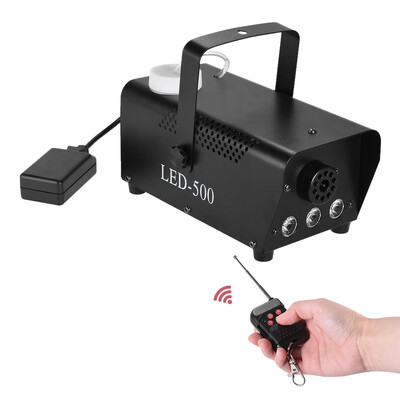 

Colorful Wireless 400 Watt Fogger Fog Smoke Machine with LED Color LightsRed Blue Green Remote Control for Party Live Concert